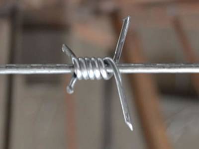 一本鎖によって電流を通される有刺鉄線