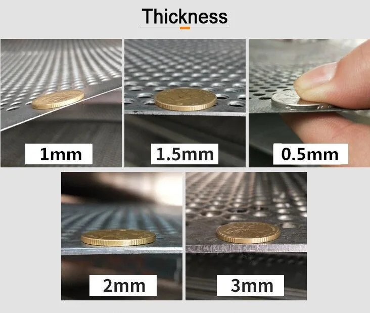 2mm 3mm 穴の大きさ ステンレス・スチール 孔付き金属シート メッシュ 装飾シート 換気用 8