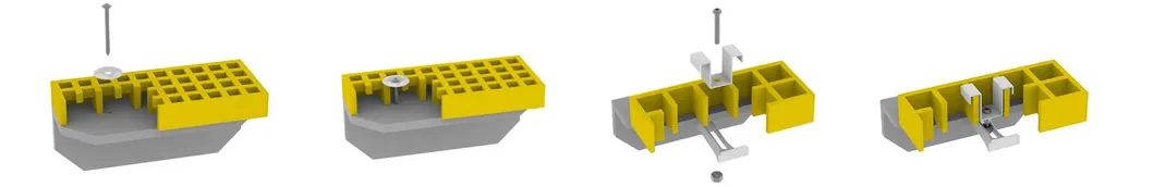 FRP歩道 25mmの厚さと38X38X38mmのサイズでガラス繊維で作られたGRPグリート 9