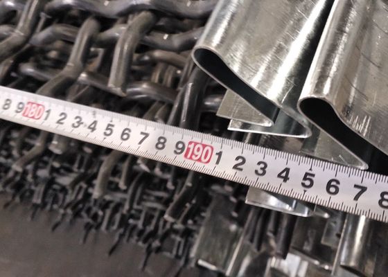 振動する高炭素の鋼鉄ひだを付けられた編まれた金網