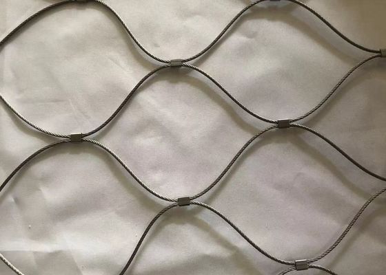 工場販売304のステンレス鋼 ワイヤー ロープは動物園の網のための編まれたステンレス鋼 ロープの網を一致させる