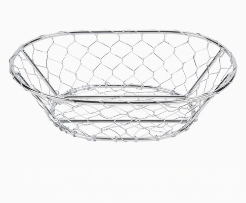 Wholesale Food Basket Stainless Steel Metal Wire Mesh Bread Basket