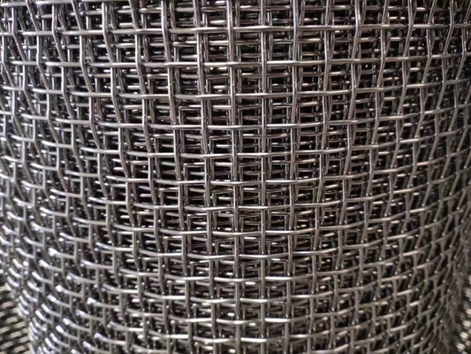 開き2mmの正方形のステンレス鋼の304ひだを付けられた編まれた金網20x20mm