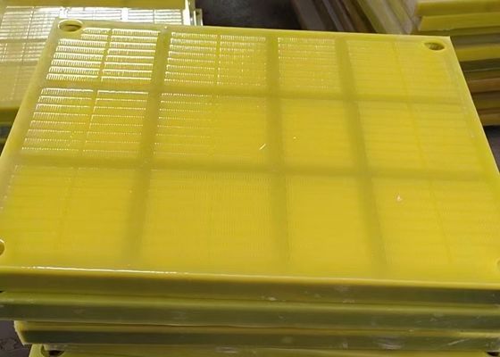 振動する私の物のためのホックが付いている黄色いPUの網ポリウレタン スクリーンのパネル