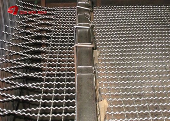 高張力 8x13mm オープン ステンレス スチール クリップド ワイヤー メッシュ