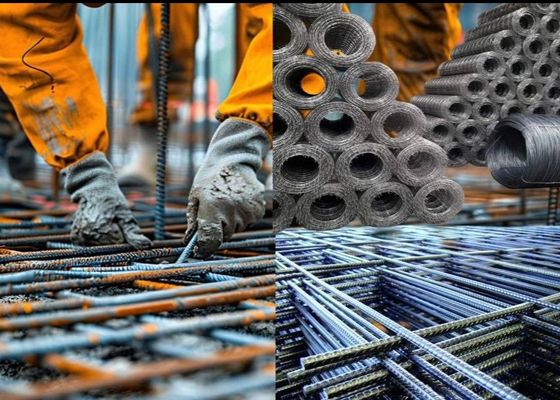 補強の5-16mmのための具体的な金属の溶接された網パネルのRebarの黒