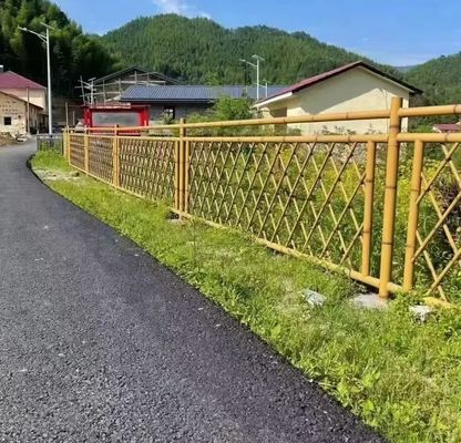 エステティックな屋外空間のための模倣竹農場フェンスガードレイル