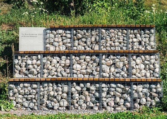 ふたによって電流を通されるワイヤー擁壁が付いているGabionの溶接されたバスケット