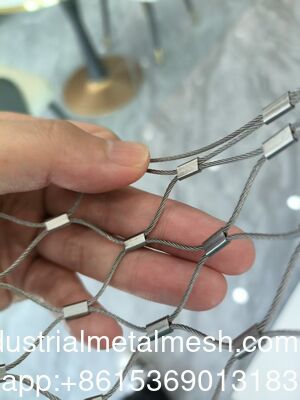 動物園フェンス用最高級黒酸化ステンレス鋼ワイヤーロープメッシュ