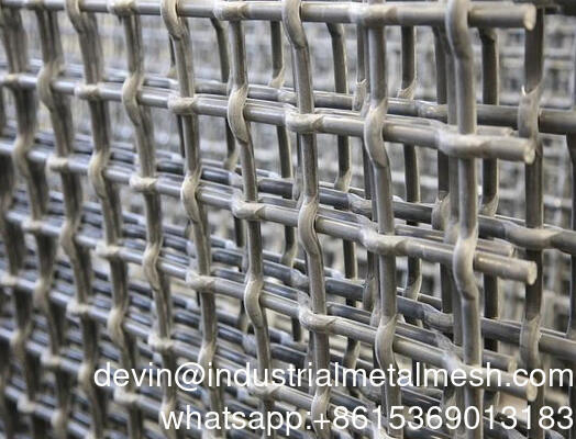 High Carbon Steel Crimped Woven Vibrating Screen Mesh for Minning