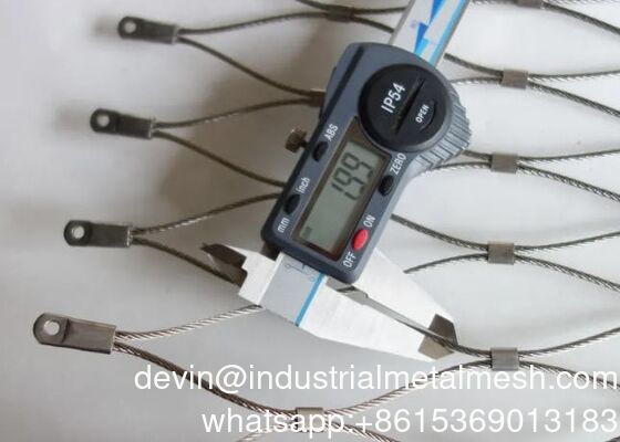 装飾用X-Tendステンレス鋼ロープ動物園動物ダイヤモンドメッシュネットフェンス