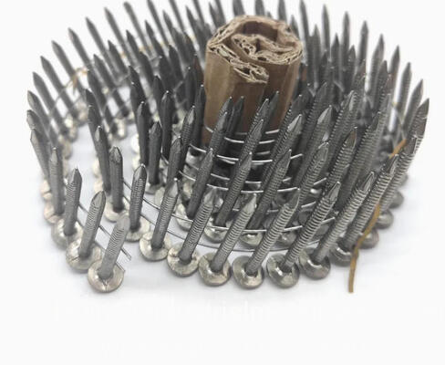 2-3/8インチ x .099 ペイントイエロースクリュー/スパイラルパレットコイル釘 9000個