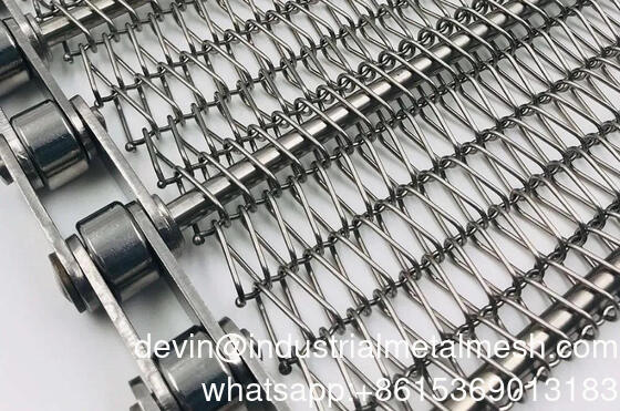 乾燥機・冷却機用SS304スパイラルグリッドベルトメッシュ