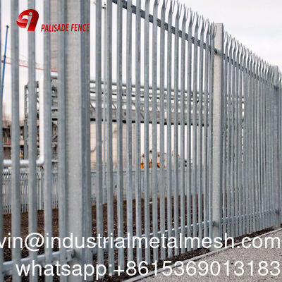 Heavily Treated Steel Palisade Fence Outdoor Security Fencing for Garden Decorations