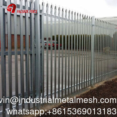 Palisade Fence Hot Dipped Galvanized Metal Panel European Steel Fence