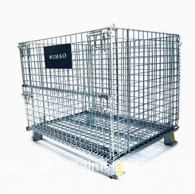 パーソナライズされた重用 積み重ねられる鋼鉄ワイヤーメッシュバスケット 耐久性 貯蔵 物流 輸送
