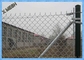 頑丈なスライド・ゲートが付いている産業黒いチェーン・リンクの塀の生地