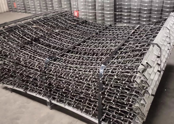 高炭素の鋼鉄角目の振動スクリーンの網1.5X2m