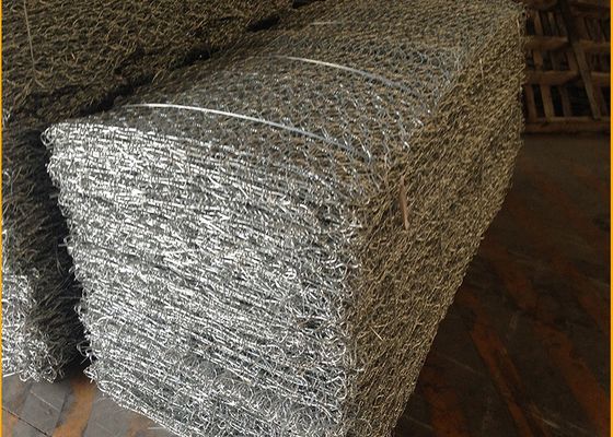 壁の構造のためのコンクリート毛布6 X 2 X 1 M溶接ワイヤー蛇籠バスケット六角形