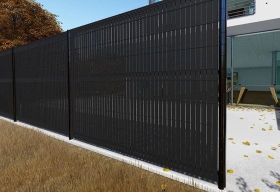 8 フィート プライバシー カーブメタルフェンス 2.43m パネルの高さ 3d