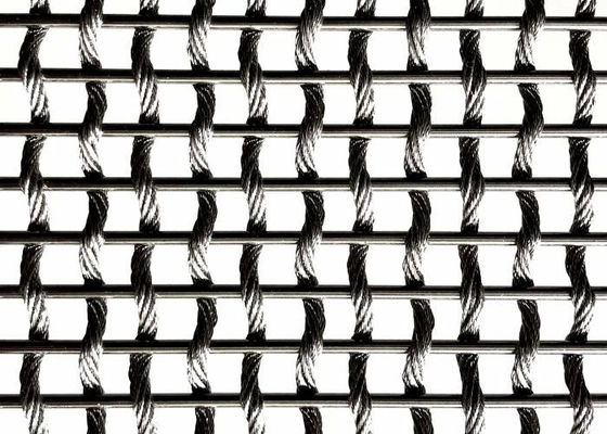 ゴールデン Ss 304 オーナメンタル 建築用織布ワイヤー メッシュ エレベーター ホール ロビー