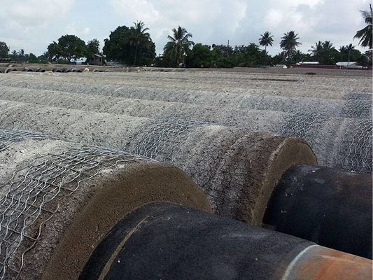 海上パイプラインのコンクリート層を強化するための対重量溶接網