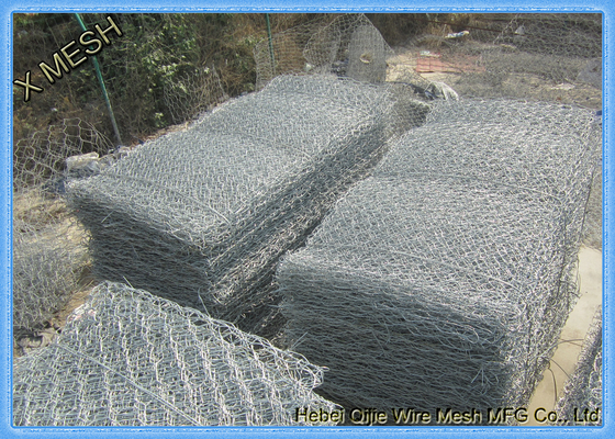電流を通された六角形の80X100mm Hescoの金網Gabion/Gabions