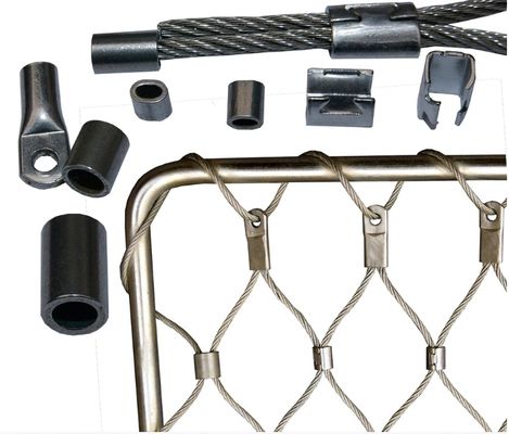 SS 304 316 柔らかい動物園網 猿の檻 ステンレス鋼のワイヤロープ網 動物園用