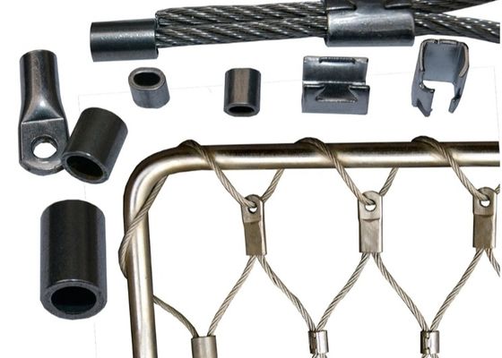 SS 304 316 柔らかい動物園網 猿の檻 ステンレス鋼のワイヤロープ網 動物園用