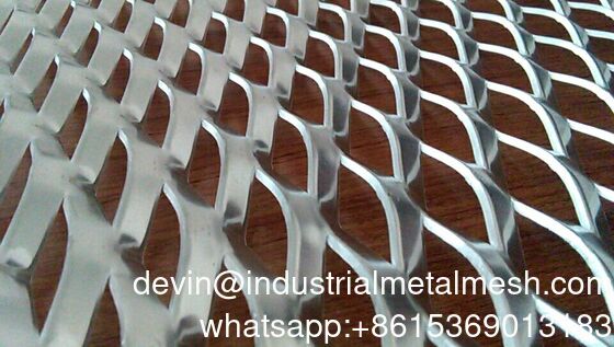 建設床格子、階段踏み板、床、コンクリート、レンガ、足場用の高強度ヘビーデューティ平坦化耐候性エキスパンドメタルメッシュ