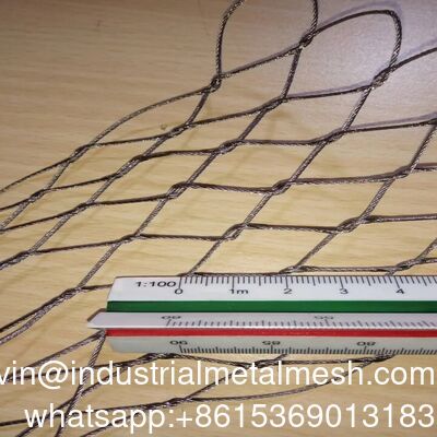 304 ステンレス鋼鉄線 柔らかいケーブルロープ X型インフィールロープ網 バルストラード保護網