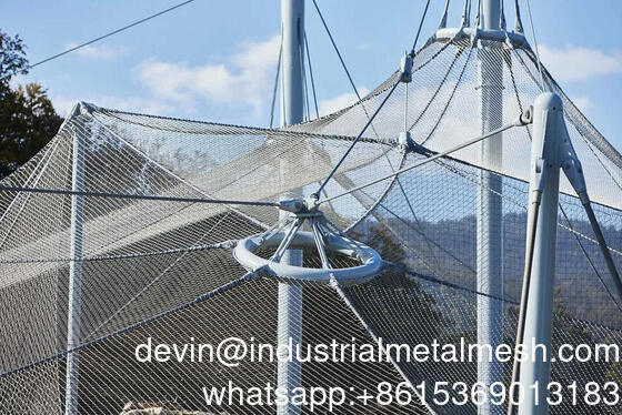 High Strength 1.2mm Soft Flexible 304 316 Stainless Steel Knotted Cable Wire Rope Mesh